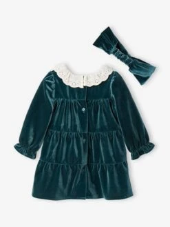 Coffret Cadeau De Noël Robe Velours + Bandeau Bébé Fille -Cyrillus || PETIT BATEAU || MINNIE Soldes Boutique coffret cadeau de noel robe velours bandeau bebe fille 3