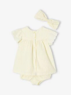Ensemble 3 Pièces Bébé : Robe + Bloomer + Bandeau -Cyrillus || PETIT BATEAU || MINNIE Soldes Boutique ensemble 3 pieces bebe robe bloomer bandeau 2