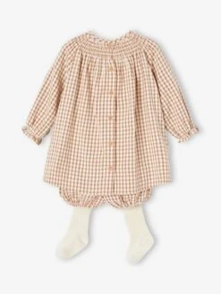 Ensemble 3 Pièces Bébé Robe, Bloomer Et Collants -Cyrillus || PETIT BATEAU || MINNIE Soldes Boutique ensemble 3 pieces bebe robe bloomer et collants 2