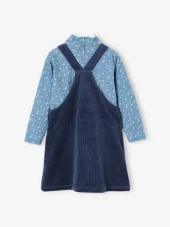 Ensemble T-shirt + Robe Salopette En Velours Fille 17 Ensemble T-shirt + Robe Salopette En Velours Fille -Cyrillus || PETIT BATEAU || MINNIE Soldes Boutique ensemble t shirt robe salopette en velours fille 6