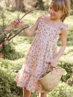 Robe à Bretelle Volantées Fille -Cyrillus || PETIT BATEAU || MINNIE Soldes Boutique robe a bretelle volantees fille 2