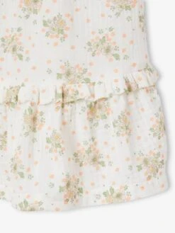 Robe à Bretelles Mi-longue En Gaze De Coton Fille Détail En Broderie Anglaise -Cyrillus || PETIT BATEAU || MINNIE Soldes Boutique robe a bretelles mi longue en gaze de coton fille detail en broderie anglaise 1