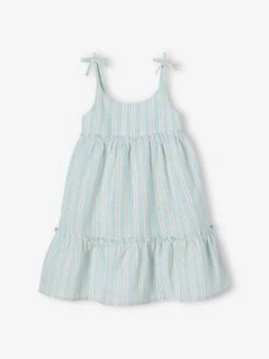 Robe à Bretelles Rayée Fil Brillant Fille 16 Robe à Bretelles Rayée Fil Brillant Fille -Cyrillus || PETIT BATEAU || MINNIE Soldes Boutique robe a bretelles rayee fil brillant fille 5