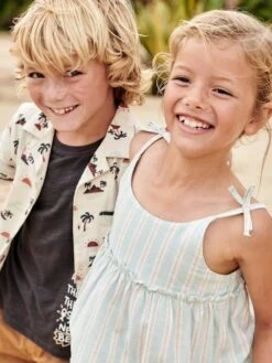 Robe à Bretelles Rayée Fil Brillant Fille 19 Robe à Bretelles Rayée Fil Brillant Fille -Cyrillus || PETIT BATEAU || MINNIE Soldes Boutique robe a bretelles rayee fil brillant fille 8