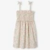 Robe à Bretelles Smockée Motifs Exotiques Fille -Cyrillus || PETIT BATEAU || MINNIE Soldes Boutique robe a bretelles smockee motifs exotiques fille