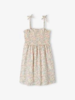 Robe à Bretelles Smockée Motifs Exotiques Fille -Cyrillus || PETIT BATEAU || MINNIE Soldes Boutique robe a bretelles smockee motifs exotiques fille 2