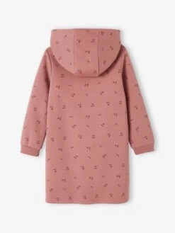 Robe à Capuche En Molleton Fille Détails Fantaisie -Cyrillus || PETIT BATEAU || MINNIE Soldes Boutique robe a capuche en molleton fille details fantaisie 3