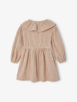 Robe à Carreaux Vichy Avec Collerette Fille -Cyrillus || PETIT BATEAU || MINNIE Soldes Boutique robe a carreaux vichy avec collerette fille 1