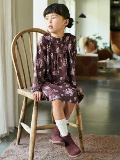 Robe à Collerette Imprimée Fleurs Fille -Cyrillus || PETIT BATEAU || MINNIE Soldes Boutique robe a collerette imprimee fleurs fille 5