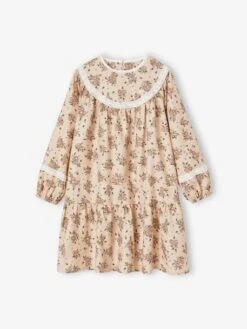 Robe à Fleurs Détails En Dentelle Fille -Cyrillus || PETIT BATEAU || MINNIE Soldes Boutique robe a fleurs details en dentelle fille 2