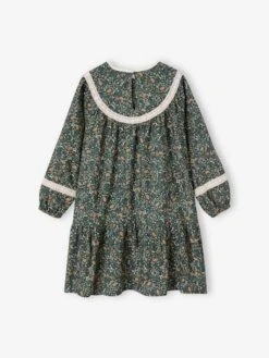 Robe à Fleurs Détails En Dentelle Fille -Cyrillus || PETIT BATEAU || MINNIE Soldes Boutique robe a fleurs details en dentelle fille 3