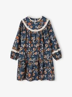 Robe à Fleurs Détails En Dentelle Fille -Cyrillus || PETIT BATEAU || MINNIE Soldes Boutique robe a fleurs details en dentelle fille 8