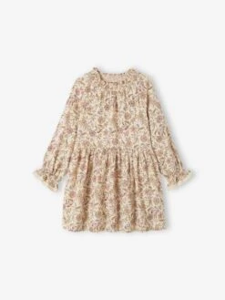 Robe à Fleurs En Gaze De Coton Fille -Cyrillus || PETIT BATEAU || MINNIE Soldes Boutique robe a fleurs en gaze de coton fille 1