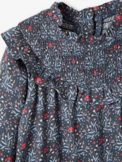 Robe à Smocks Bébé Avec Volant -Cyrillus || PETIT BATEAU || MINNIE Soldes Boutique robe a smocks bebe avec volant 4