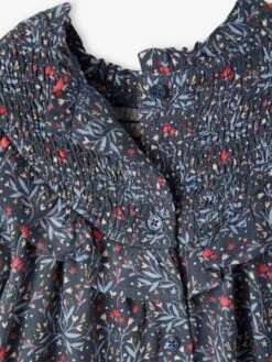 Robe à Smocks Bébé Avec Volant -Cyrillus || PETIT BATEAU || MINNIE Soldes Boutique robe a smocks bebe avec volant 5