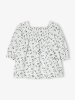 Robe à Smocks Bébé Fleuri -Cyrillus || PETIT BATEAU || MINNIE Soldes Boutique robe a smocks bebe fleuri 5