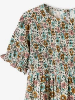 Robe à Smocks Fille 16 Robe à Smocks Fille -Cyrillus || PETIT BATEAU || MINNIE Soldes Boutique robe a smocks fille 6