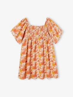 Robe à Smocks Imprimée Fleurs Fille -Cyrillus || PETIT BATEAU || MINNIE Soldes Boutique robe a smocks imprimee fleurs fille 5