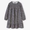 Robe à Smocks Motifs Fleurs Fille Manches Longues -Cyrillus || PETIT BATEAU || MINNIE Soldes Boutique robe a smocks motifs fleurs fille manches longues