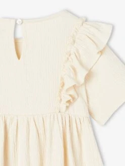 Robe à Volants Effet Reliéfé Fille -Cyrillus || PETIT BATEAU || MINNIE Soldes Boutique robe a volants effet reliefe fille 1