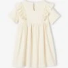 Robe à Volants Effet Reliéfé Fille 1 Robe à Volants Effet Reliéfé Fille -Cyrillus || PETIT BATEAU || MINNIE Soldes Boutique robe a volants effet reliefe fille