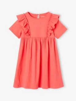 Robe à Volants Effet Reliéfé Fille -Cyrillus || PETIT BATEAU || MINNIE Soldes Boutique robe a volants effet reliefe fille 3