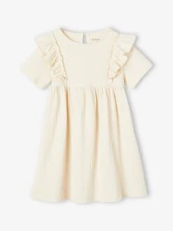 Robe à Volants Effet Reliéfé Fille -Cyrillus || PETIT BATEAU || MINNIE Soldes Boutique robe a volants effet reliefe fille 5