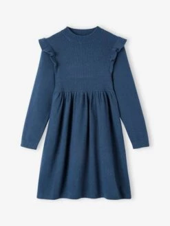Robe à Volants En Tricot Fille -Cyrillus || PETIT BATEAU || MINNIE Soldes Boutique robe a volants en tricot fille 7
