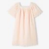 Robe Animée De Broderie Anglaise Fille Manches Papillon -Cyrillus || PETIT BATEAU || MINNIE Soldes Boutique robe animee de broderie anglaise fille manches papillon
