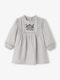 Robe Avec Plastron Brodé Bébé -Cyrillus || PETIT BATEAU || MINNIE Soldes Boutique robe avec plastron brode bebe 2