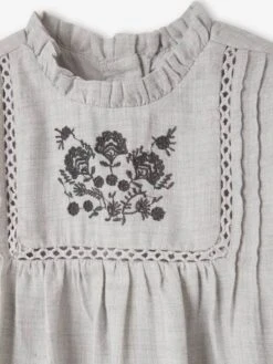 Robe Avec Plastron Brodé Bébé -Cyrillus || PETIT BATEAU || MINNIE Soldes Boutique robe avec plastron brode bebe 3