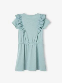 Robe Avec Volants En Broderie Anglaise Fille -Cyrillus || PETIT BATEAU || MINNIE Soldes Boutique robe avec volants en broderie anglaise fille 1