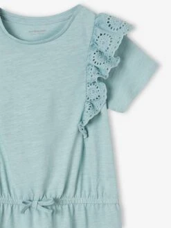 Robe Avec Volants En Broderie Anglaise Fille -Cyrillus || PETIT BATEAU || MINNIE Soldes Boutique robe avec volants en broderie anglaise fille 7