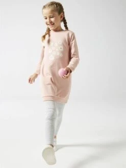 Robe Basics En Molleton Fille -Cyrillus || PETIT BATEAU || MINNIE Soldes Boutique robe basics en molleton fille 6