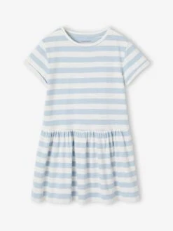 Robe Basics Imprimée Fille Manches Courtes -Cyrillus || PETIT BATEAU || MINNIE Soldes Boutique robe basics imprimee fille manches courtes 4