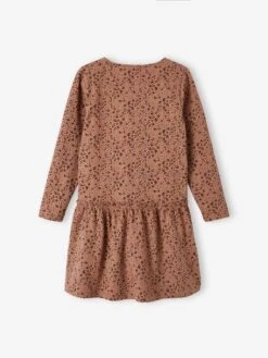 Robe Basics Imprimée Fille Manches Longues -Cyrillus || PETIT BATEAU || MINNIE Soldes Boutique robe basics imprimee fille manches longues 3