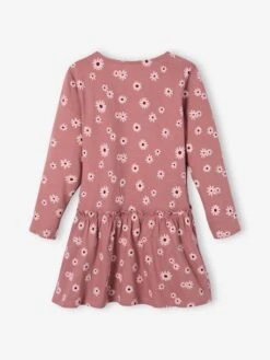 Robe Basics Imprimée Fille Manches Longues -Cyrillus || PETIT BATEAU || MINNIE Soldes Boutique robe basics imprimee fille manches longues 4