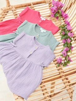 Robe Bébé En Gaze De Coton 7 Robe Bébé En Gaze De Coton -Cyrillus || PETIT BATEAU || MINNIE Soldes Boutique robe bebe en gaze de coton 1