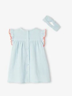 Robe Bébé Et Son Bandeau Noeud -Cyrillus || PETIT BATEAU || MINNIE Soldes Boutique robe bebe et son bandeau noeud 5