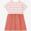 Robe Bi-matière En Gaze De Coton Et Jersey épais Bio Bébé - PETIT BATEAU -Cyrillus || PETIT BATEAU || MINNIE Soldes Boutique robe bi matiere en gaze de coton et jersey epais bio bebe petit bateau