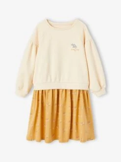 Robe Bi-matière Fille -Cyrillus || PETIT BATEAU || MINNIE Soldes Boutique robe bi matiere fille 2