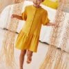 Robe Boutonnée En Gaze De Coton Fille Manches 3/4 1 Robe Boutonnée En Gaze De Coton Fille Manches 3/4 -Cyrillus || PETIT BATEAU || MINNIE Soldes Boutique robe boutonnee en gaze de coton fille manches 34
