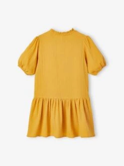 Robe Boutonnée En Gaze De Coton Fille Manches 3/4 -Cyrillus || PETIT BATEAU || MINNIE Soldes Boutique robe boutonnee en gaze de coton fille manches 34 5