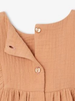 Robe Brodée Bébé En Gaze De Coton -Cyrillus || PETIT BATEAU || MINNIE Soldes Boutique robe brodee bebe en gaze de coton 1