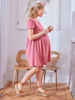 Robe Cache-coeur Bi-matière Grossesse Et Allaitement -Cyrillus || PETIT BATEAU || MINNIE Soldes Boutique robe cache coeur bi matiere grossesse et allaitement 2