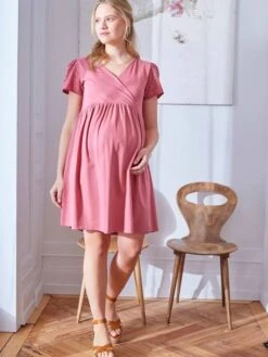 Robe Cache-coeur Bi-matière Grossesse Et Allaitement -Cyrillus || PETIT BATEAU || MINNIE Soldes Boutique robe cache coeur bi matiere grossesse et allaitement 3