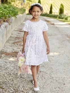 Robe Cérémonie à Sequins Fille -Cyrillus || PETIT BATEAU || MINNIE Soldes Boutique robe ceremonie a sequins fille 1