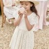 Robe Cérémonie En Tulle Brodé Fleurs Fille -Cyrillus || PETIT BATEAU || MINNIE Soldes Boutique robe ceremonie en tulle brode fleurs fille