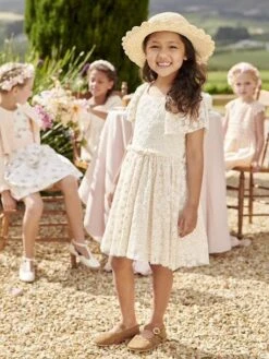 Robe Cérémonie En Tulle Brodé Fleurs Fille -Cyrillus || PETIT BATEAU || MINNIE Soldes Boutique robe ceremonie en tulle brode fleurs fille 2
