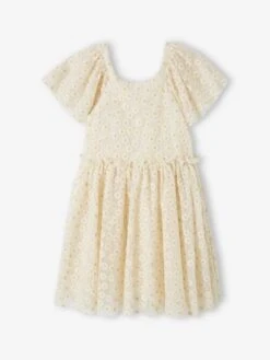 Robe Cérémonie En Tulle Brodé Fleurs Fille -Cyrillus || PETIT BATEAU || MINNIE Soldes Boutique robe ceremonie en tulle brode fleurs fille 6